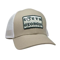 South Georgia Mesh Back Trucker Hat in Khaki