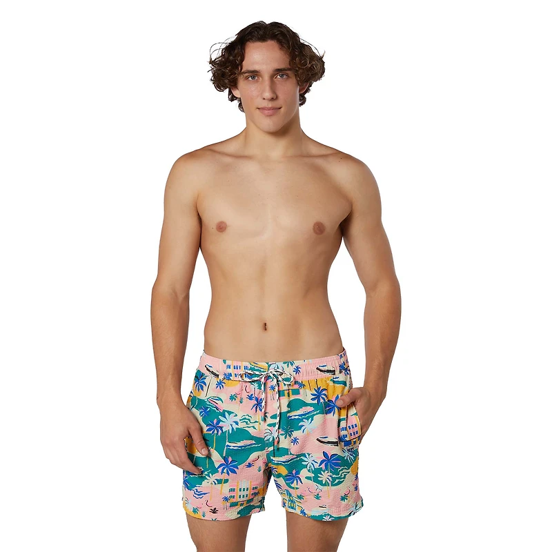 Booze Cruise Pink 5" Party Starter Swim Shorts