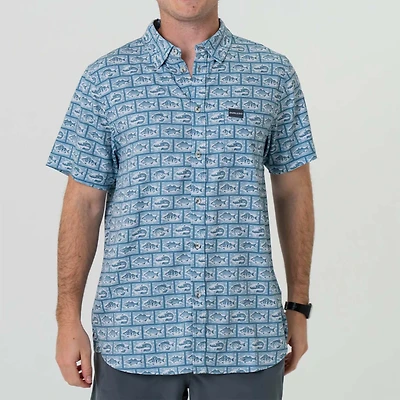 Angler's Choice Short Sleeve Performance Woven Button Down Shirt