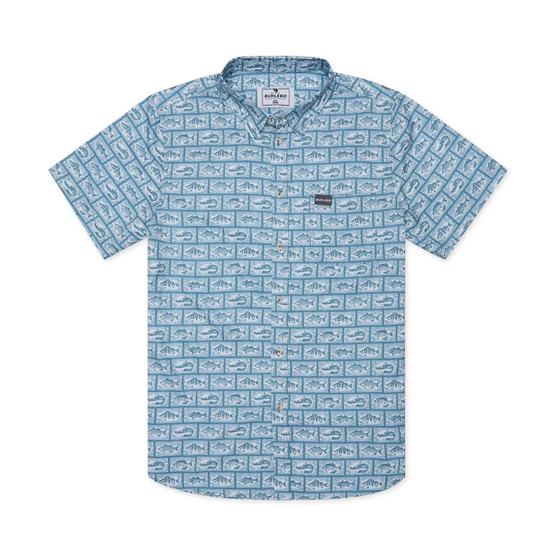 Angler's Choice Short Sleeve Performance Woven Button Down Shirt