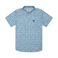 Angler's Choice Short Sleeve Performance Woven Button Down Shirt