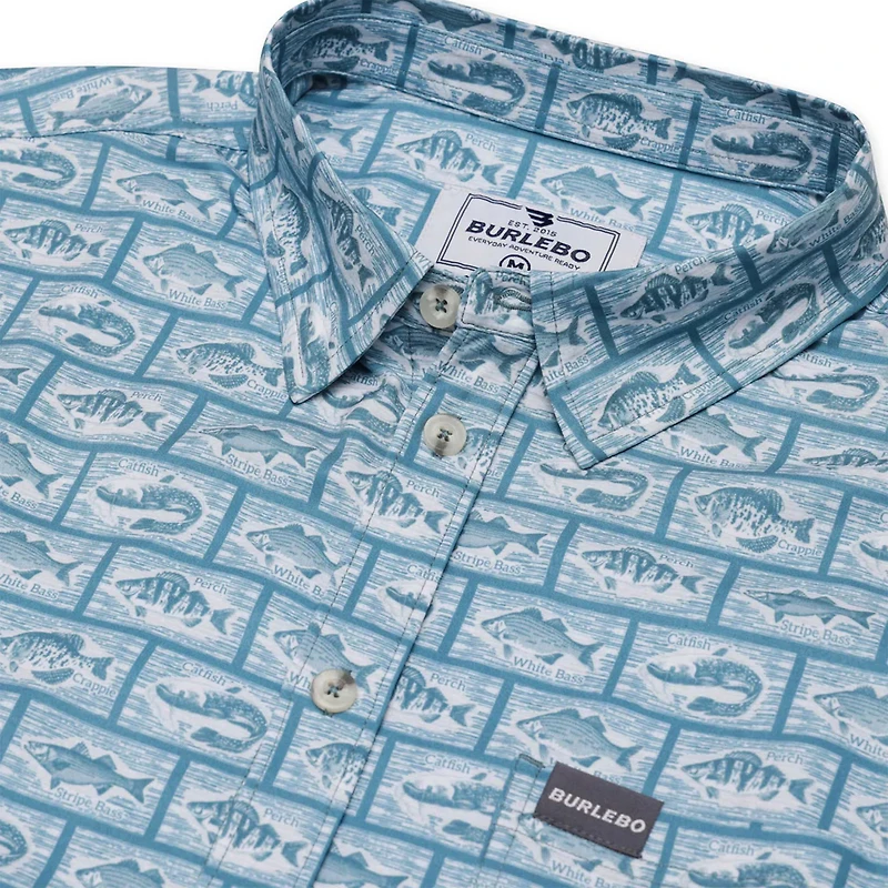 Angler's Choice Short Sleeve Performance Woven Button Down Shirt