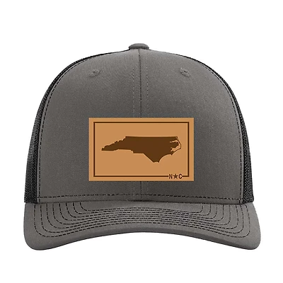 North Carolina Outline Trucker in Charcoal and