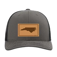 North Carolina Outline Trucker in Charcoal and