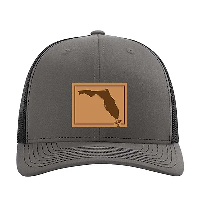 Florida Outline Trucker in Charcoal and