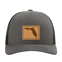 Florida Outline Trucker in Charcoal and