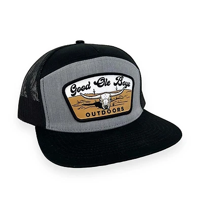 Cow Skull 7 Panel Trucker