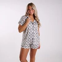 Bow Stripe Pajama Set