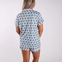 Hydrangea Stripe Pajama Set