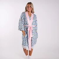 Hydrangea Stripe Robe