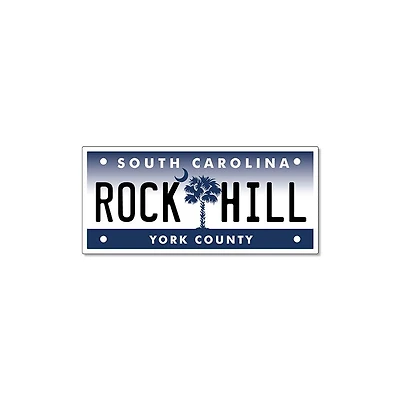 3 Inch Rock Hill License Plate Decal