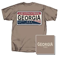 GA Plate Short Sleeve T-Shirt Brown Savana