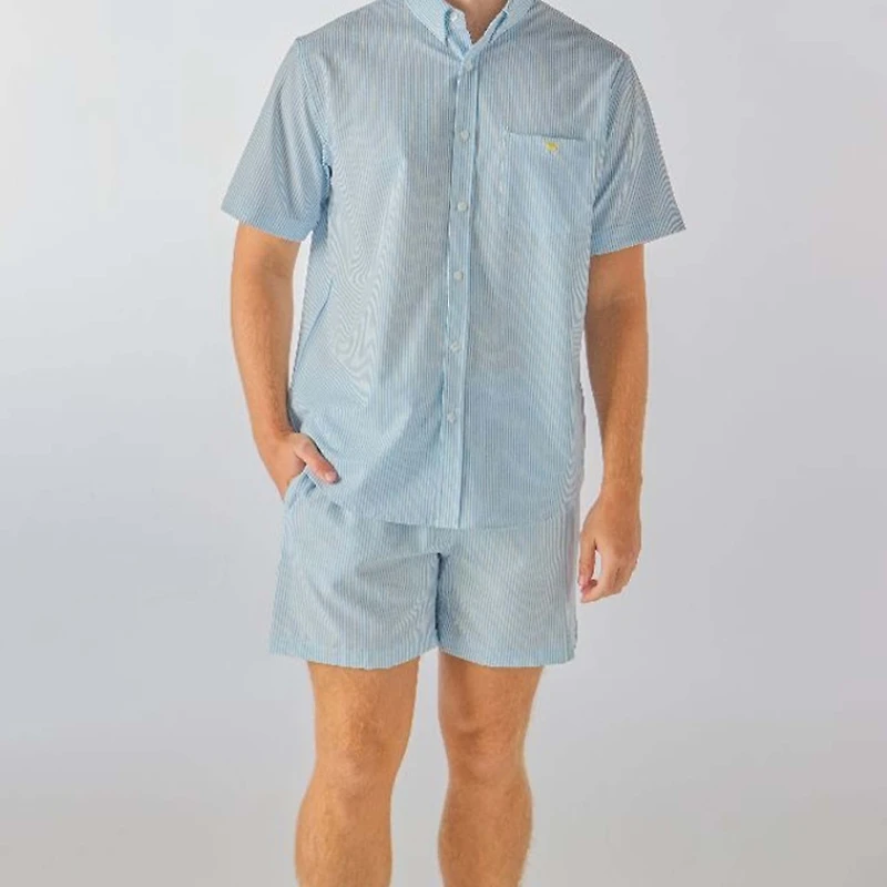 Men's Seersucker Shorts Blue