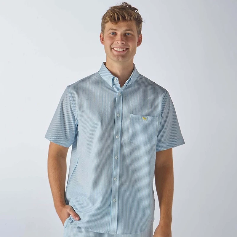 Men's Seersucker Button Down Shirt