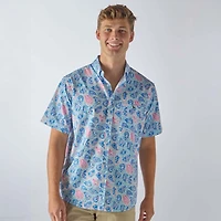 Men's Seersucker Button Down Shirt