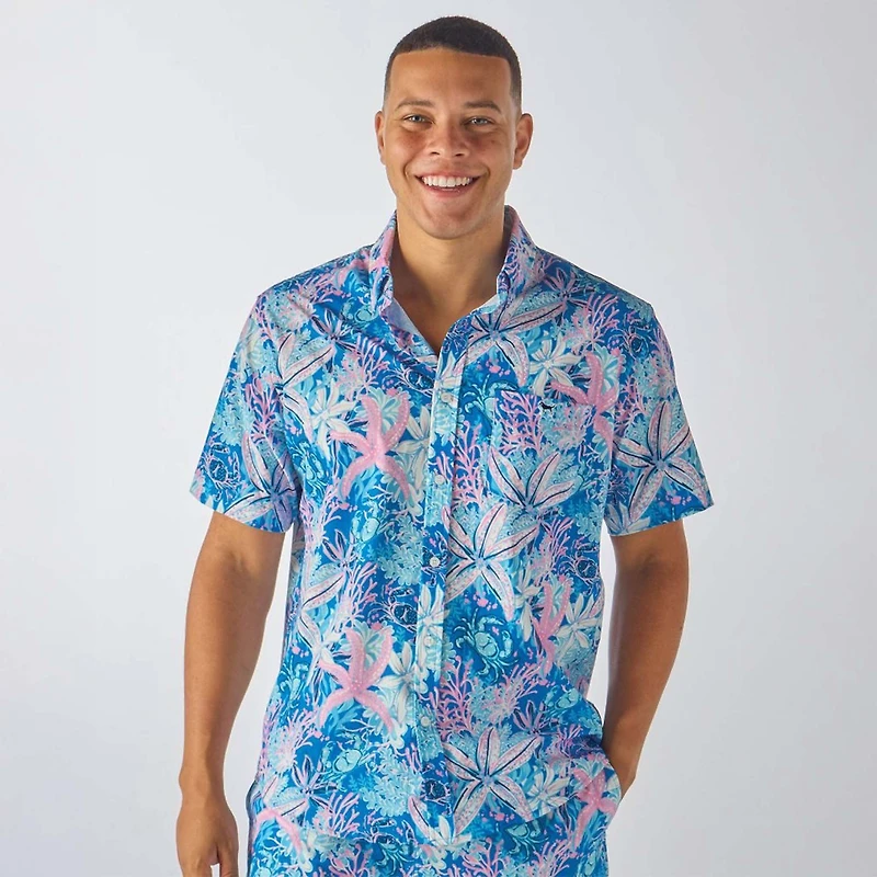 Men's Seersucker Button Down Shirt