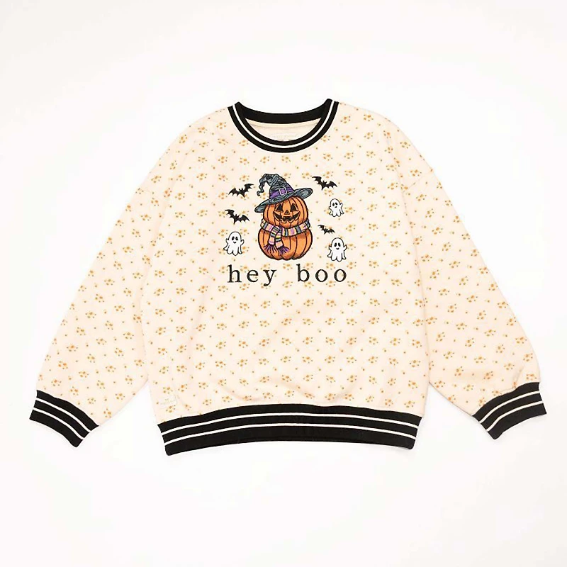 Hey Boo Floral Crewneck Sweatshirt