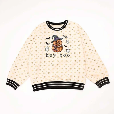 Hey Boo Floral Crewneck Sweatshirt