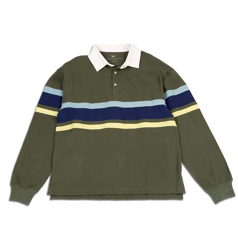 Men's Rugby Long Sleeve Polo Green
