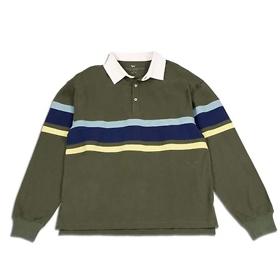 Men's Rugby Long Sleeve Polo Green