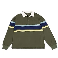Men's Rugby Long Sleeve Polo Green