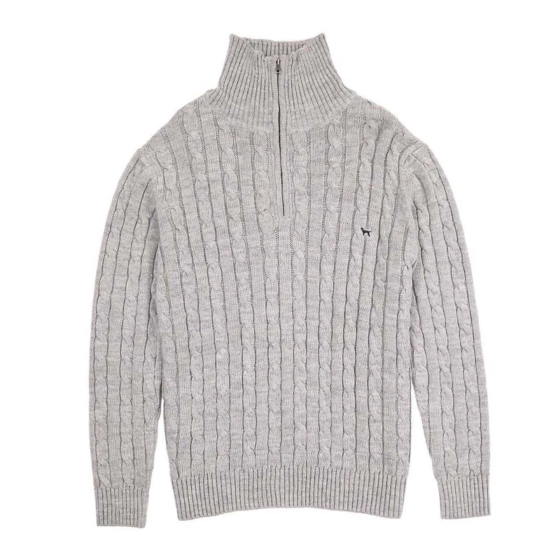 Men's Grey Quarter Zip Pullover