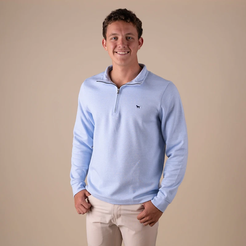 Men's Light Blue Quarter Zip Pullover