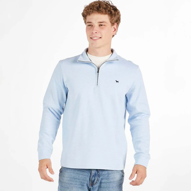 Men's Light Blue Quarter Zip Pullover