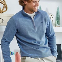Men's Blue Quarter Zip Pullover