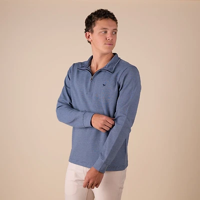 Men's Blue Quarter Zip Pullover