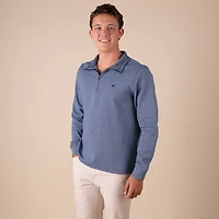 Men's Blue Quarter Zip Pullover