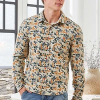 Men's Camo Brushed Fleece Shacket