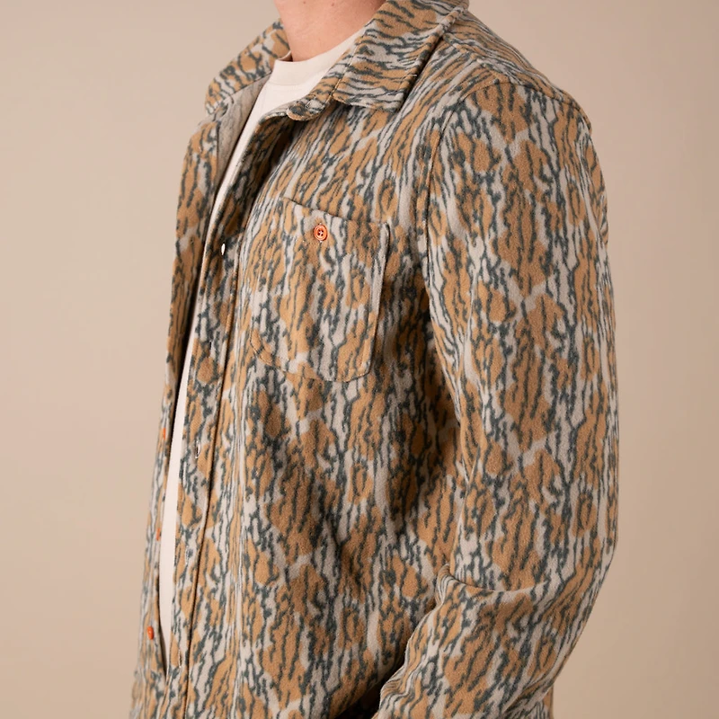 Men's Tree Camo Brushed Fleece Shacket