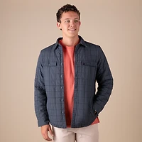 Men's Navy Blue Quilted Hunter Shacket