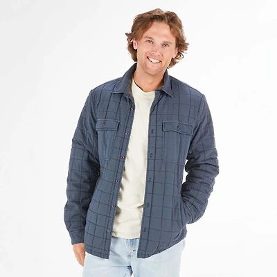 Men's Navy Blue Quilted Hunter Shacket