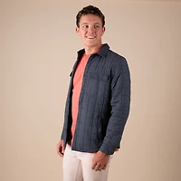 Men's Navy Blue Quilted Hunter Shacket