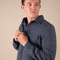 Men's Navy Blue Quilted Hunter Shacket