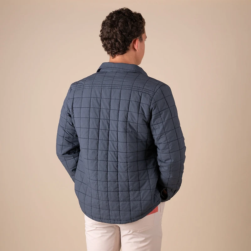 Men's Navy Blue Quilted Hunter Shacket