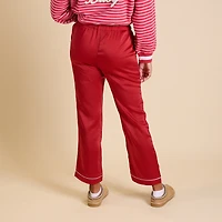 Women's Solid Red Pajama Pants