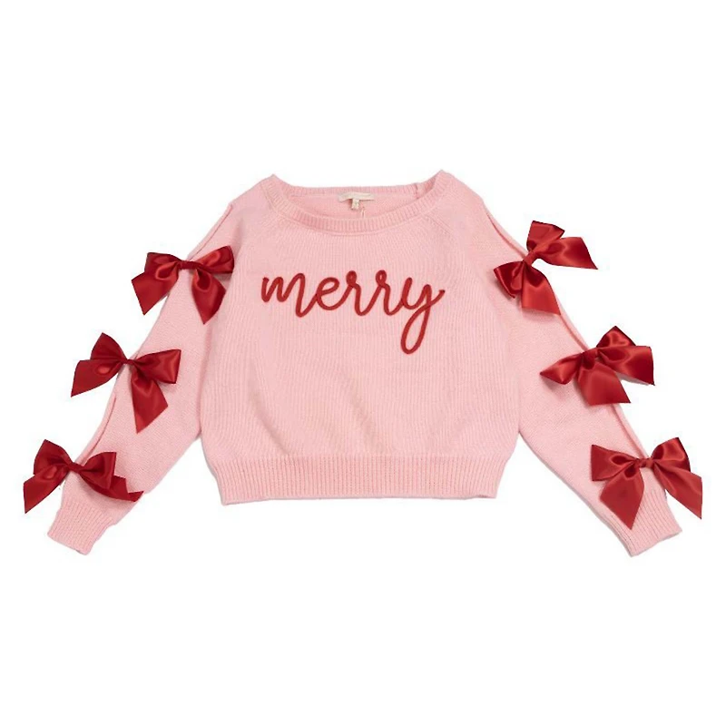 Merry Bow Sleeve Sweater