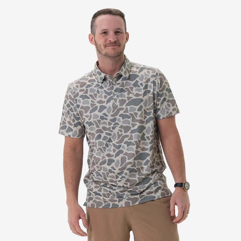 Classic Deer Camo Performance Polo