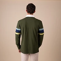 Men's Rugby Long Sleeve Polo Green