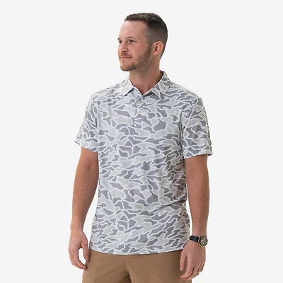 White Camo Performance Polo