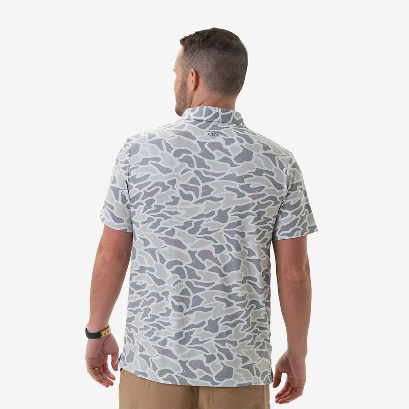 White Camo Performance Polo