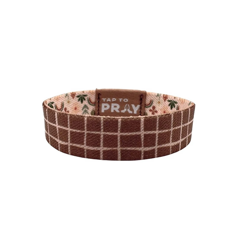 Tap To Pray Wristband Prairie Plaid