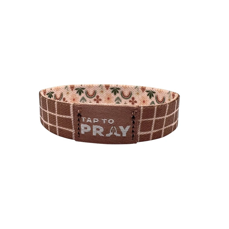 Tap To Pray Wristband Prairie Plaid