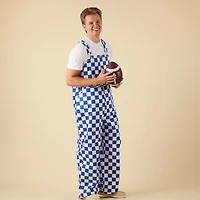 Royal Blue and White Overall Bibs