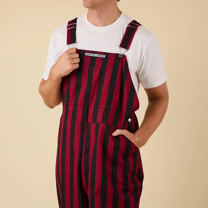 Garnet and Black Overall Bibs
