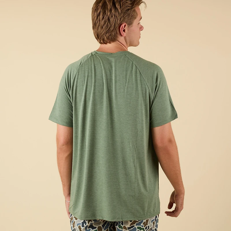 Heather Blend Crewneck Short Sleeve T-Shirt Pine