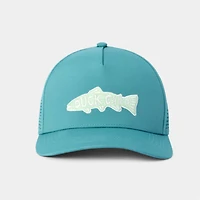 Trout Patch Performance Perforated Hat in Storm Blue